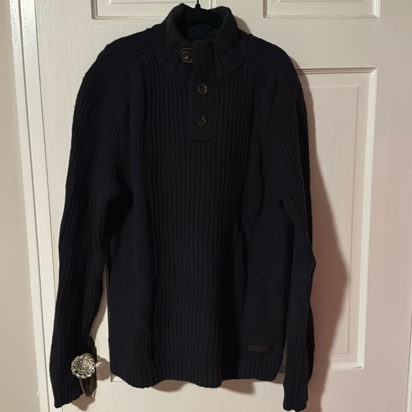 Ted Baker London Men's Cable Knit 1/4 Button Sweater Size Small - Picture 1 of 12